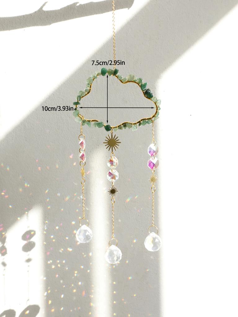 Cloud Suncatcher Wall Hanging Crystal Wind Chime Rainbow Maker Light Catcher Car Accessories Christmas Home Decor Sun Catcher