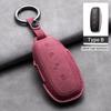 Leather Car Key Case Cover for BYD DENZA D9 2025 for Denza D9 DM-i 2025 2025 Auto Key Fob Shell Car Styling Keychain Accessory