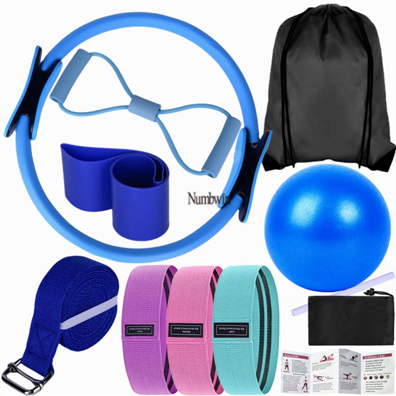 Conjunto de Pilates para el Hogar para Mujer Numbwin: Anillo de Pilates, Pelota de Yoga y Bandas de Resistencia