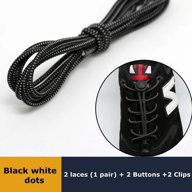 Lacci Elastici Senza Nodo per Scarpe Quick Lock Rotondi in Gomma Regolabili Elastici Pigri per Scarpe da Ginnastica Scarpe da Corsa Sportive