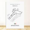 Classic Black And White Vintage Wall Art Formula 1 Imola Monaco Monza Circuit HD Oil On Canvas Posters And Home Decor Gifts