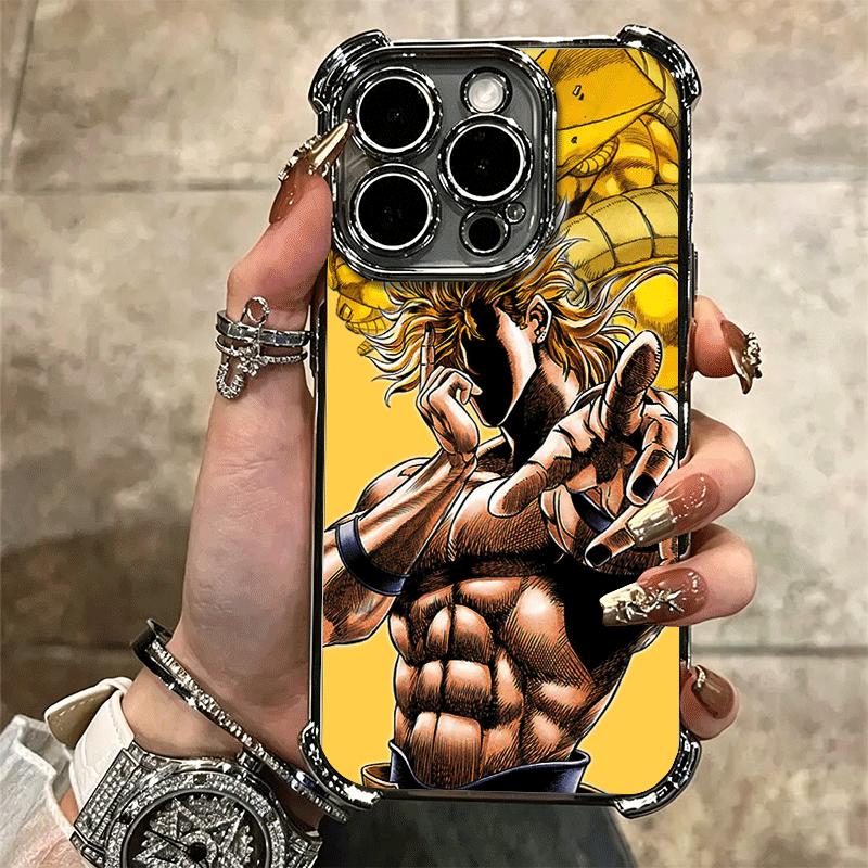 JoJo Adventure Dio Diego Brando Soft Phone Case For iPhone 15 16 17 Air 14 Pro Max 16E Plus 13 12 Mini Plating Anti-Fall Fundas