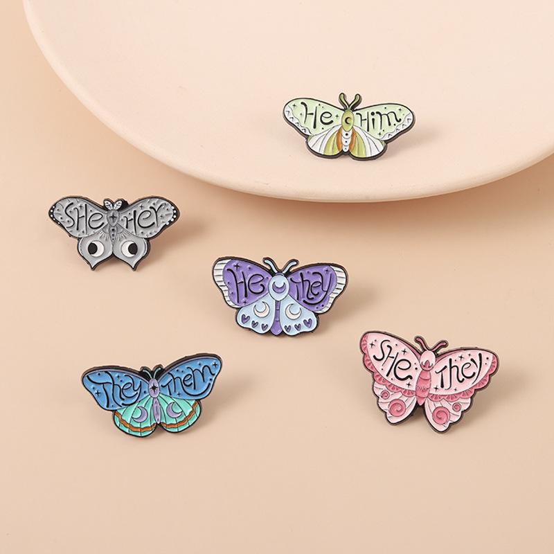 Cross-Border Hot-Selling Butterfly Brooch Series: Metal Insect Bag Accessories