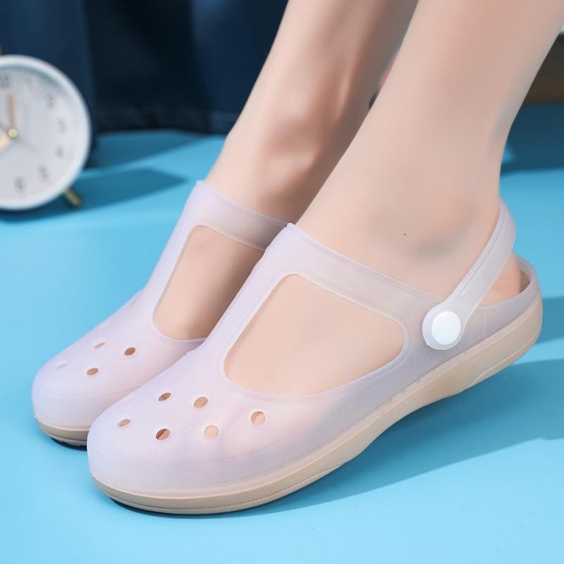 Scarpe da Passeggio per Torrente Estive con Fori da Donna Sandali Bassi Estivi da Spiaggia Ciabatte Gelatina Sandali da Spiaggia con Zeppa Fresche Ciabatte