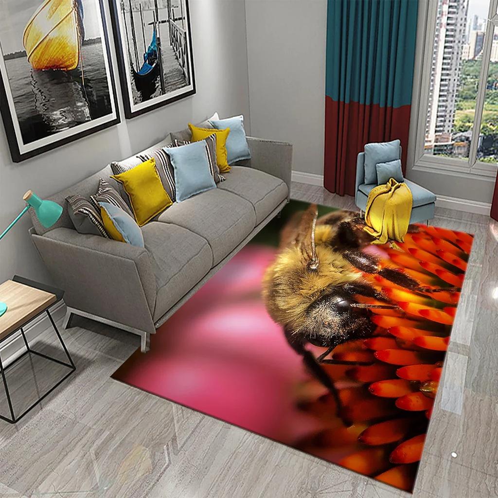 3D Natur-Thema Teppich Eingangstür Fußmatte Wald Insekt Pflanze Rutschfeste Fußmatte Wohnzimmer Schlafzimmer Badezimmer Heimdekoration