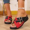 Damen Sandalen Neue Sommerschuhe Damen Mix Farbe Keilabsatz Sandalen Damen Casual Sandalen Sommer Hausschuhe Damen Schuhe