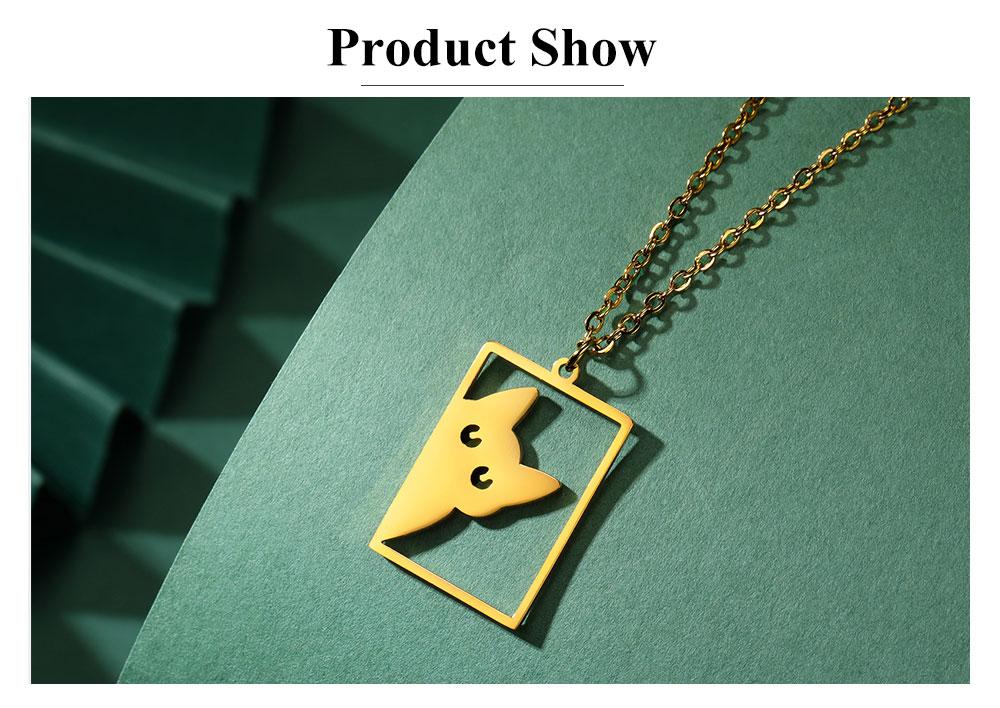 Cazador Cat Kitten Charm Necklace for Women Stainless Steel Animal Pendant Necklace Mother's Day Gift Jewelry 2026 Wholesale