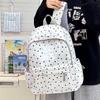 Cartable haute valeur cartable style étranger élève de collège grande capacité sac à dos personnalité Mori sac à dos mignon à pois sac à dos léger de voyage