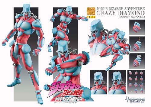 Medicos Entertainment Super Action Statue BIG "JoJo's Bizarre Adventure Part 4" "Crazy Diamond" Approx. 220mm PVC & ABS & POM & Metal Painted Action F