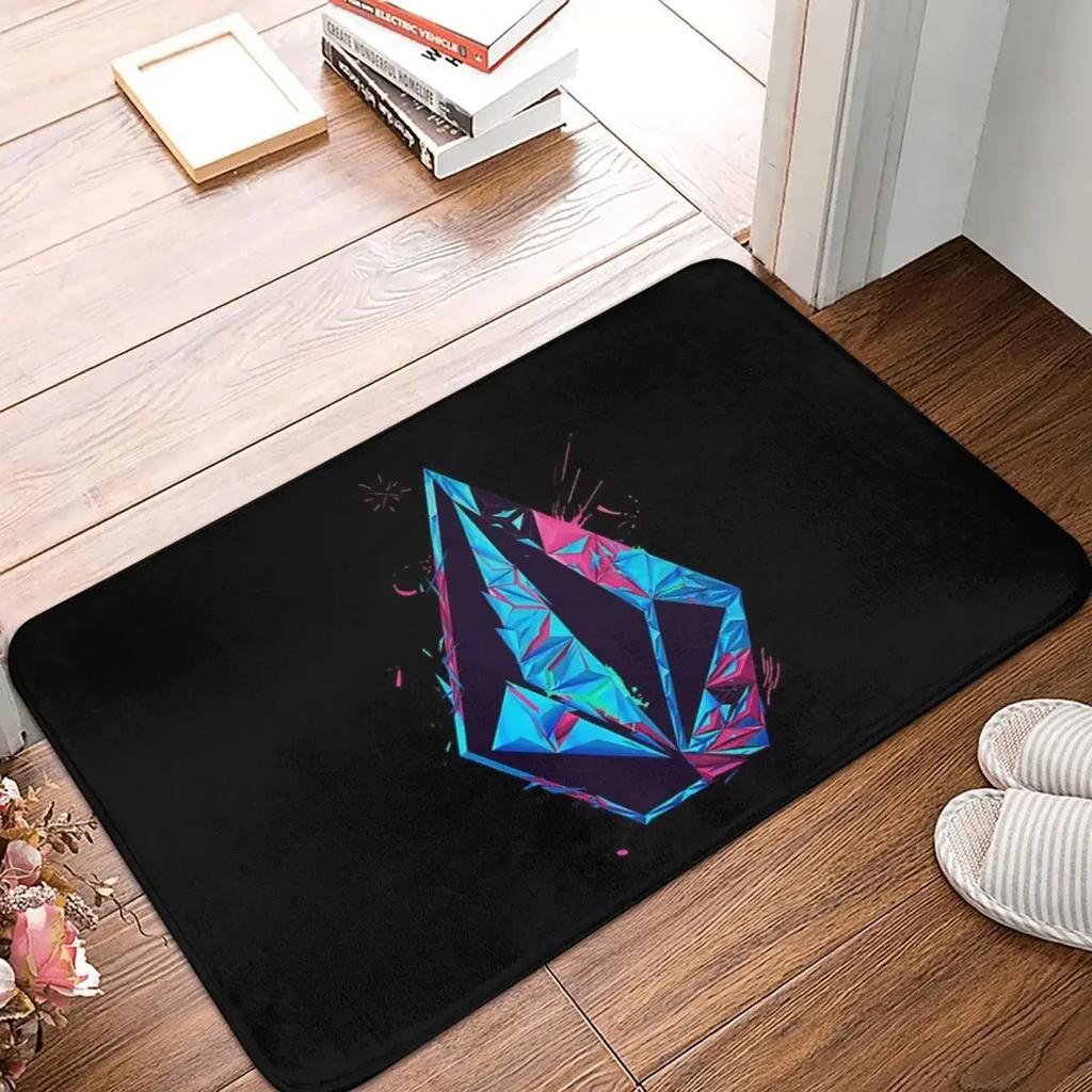 Vibrant Geometric Diamond Design Floor Mat - Modern and Artistic Décor for Home Entrances, Living Rooms, and Bedrooms