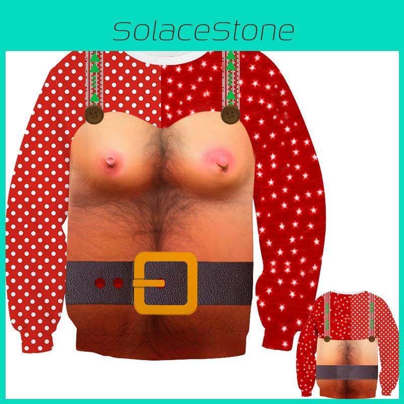 Ugly Womens Mens Christmas Sweater Sweatshirt Xmas Knitted Pullover Tops Hoodie