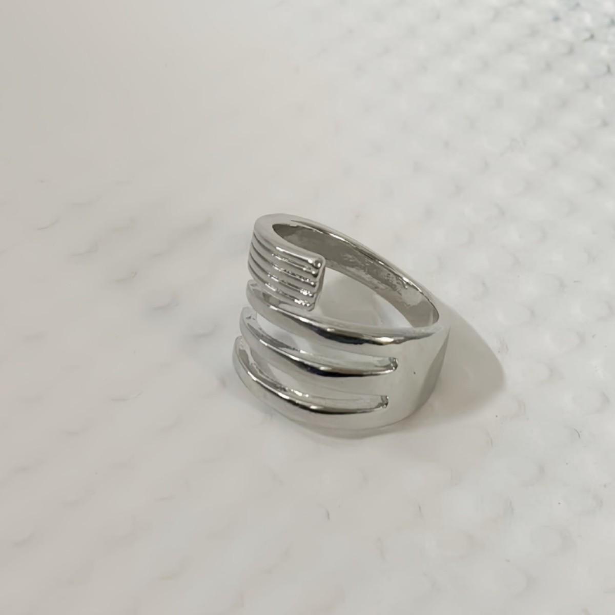 Korean Style Multi-layer Knife Fork Texture Fashion Ring