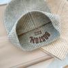 Letter Embroidered Kids Beanie Cap Winter Warm Knitted Wool Hat for Boy Girl Korean Solid Color Children Skullcap 3-10Y