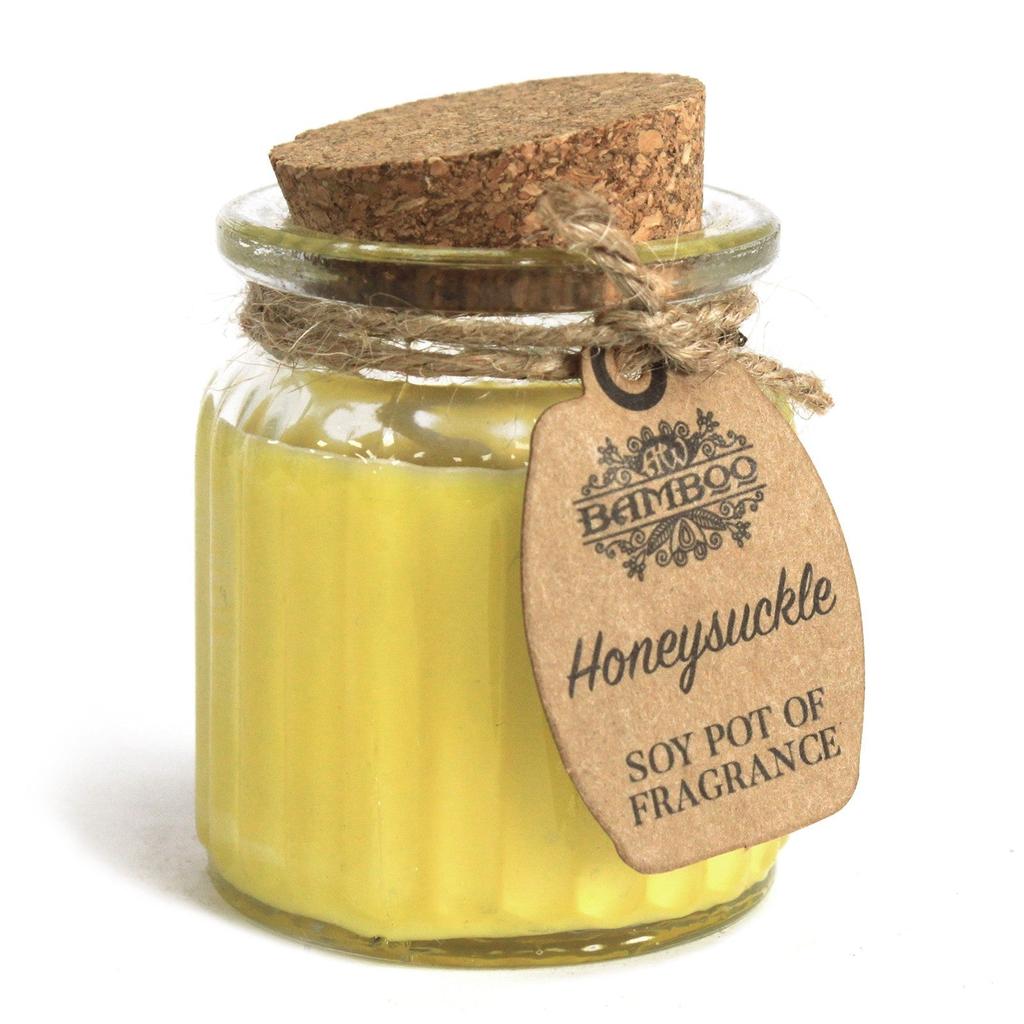 2x Honeysuckle Soy Wax Jar Candles, 2 Pack