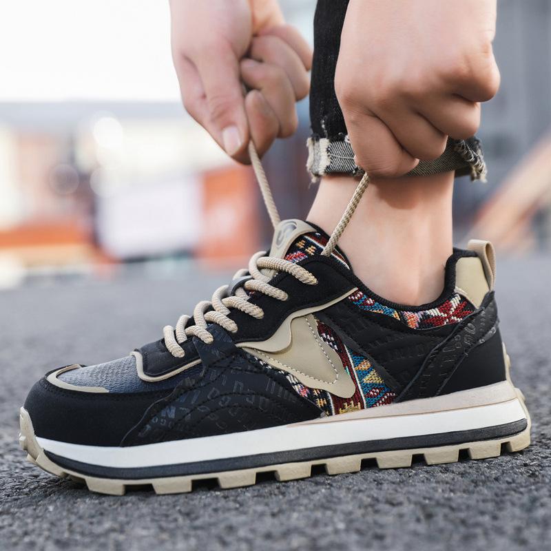 

Men Shoes Casual Sneakers 2025 New Comfort Running Soft-soled Non-slip Men Sports Shoes Vulcanized Shoes Zapatillas De Hombre 44 чёрный