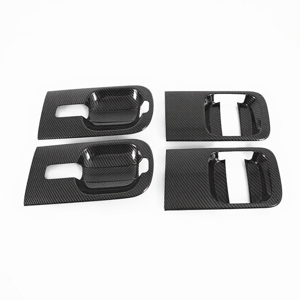 6 Piece Carbon Fiber Style Door Handle Bowl Cover Kit for Hyundai Grand Starex H1 2019 ABS Trim Upgrade Exterior Protection