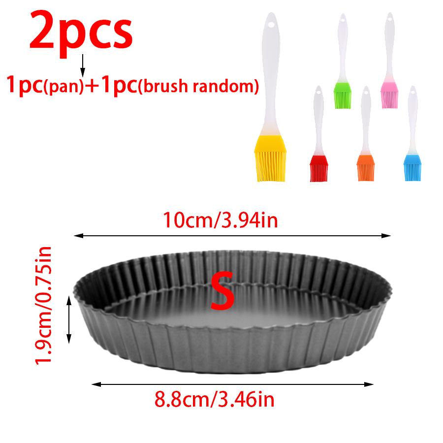 

2pcs Non-Stick Chrysanthemum Pie Pan & Brush Pizza Pie Shaping Mold Home Kitchen Restaurant Baking Tool for Party Festival XJM