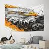 Majestic Bald Eagle Illustration Pattern Wall Hanging Tapestry Decorative Tapestry Home Decor for Bedroom and Living Room