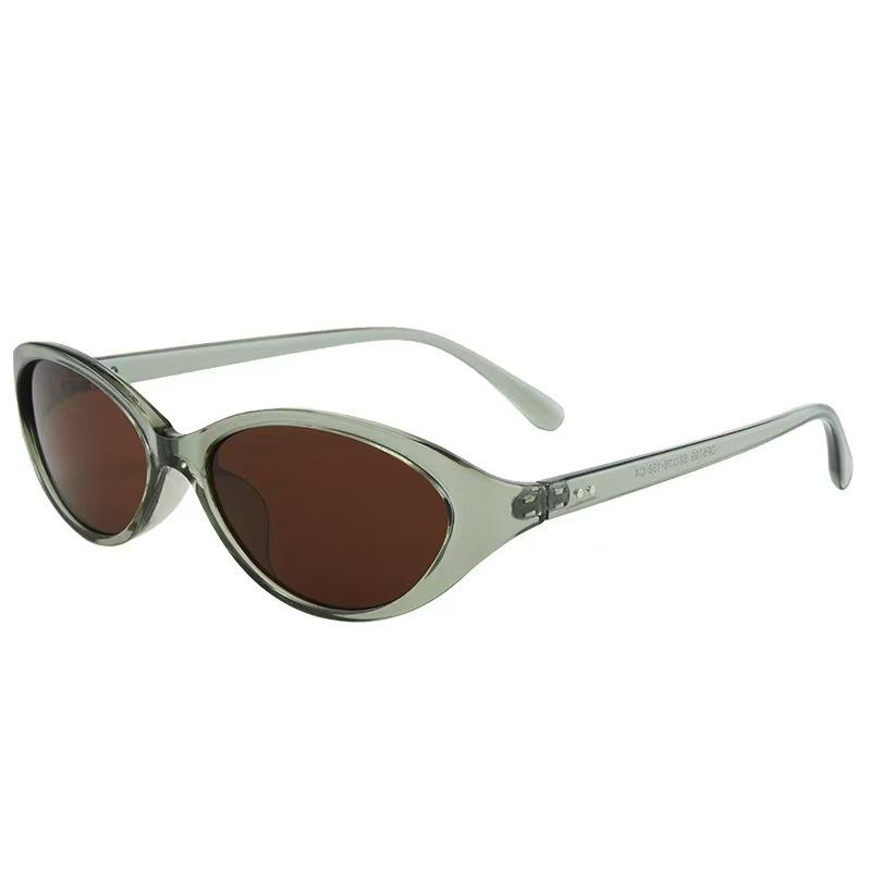 New Style Fashion Sunglasses Korean Style Oval Shape ladies's Sun sleek Glasses Holiday Travelling Female Sunglass