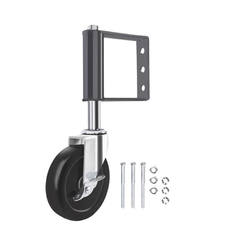 Portable Sturdy Rubber Gate Wheel 360 Degree Rotation for Farm Fence Garden and Wood Gate Spring Loaded Casters Set