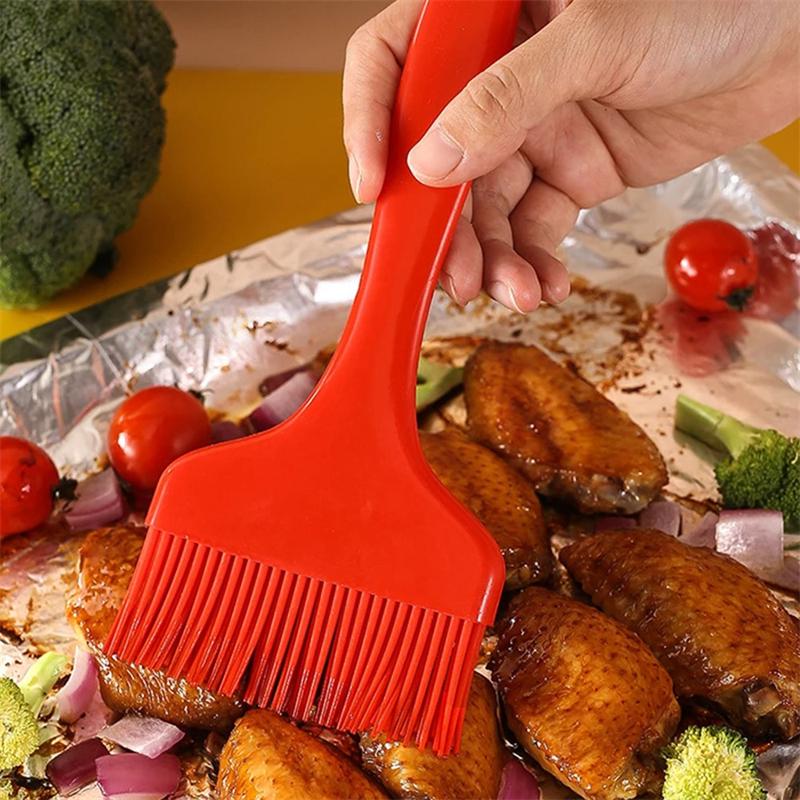 Grote siliconen barbecueborstel, hittebestendig, brede olieborstel, keukenbenodigdheden, bar, taart, barbecue, bakgereedschap