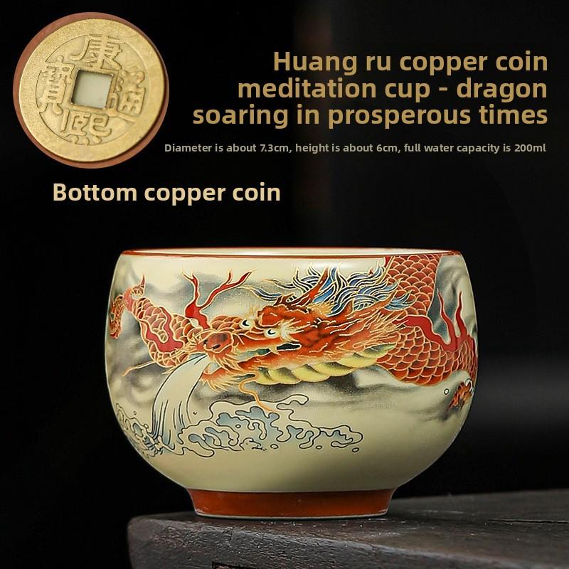 Japanese Ceramic Teacups Creative Retro Handmade Heat Resistant Kung Fu Tea Set Drinkware Mug Tea Bowl Household Teaware New