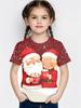 Cute Santa Claus Children's T-Shirt Christmas 3D Print Girl Short Sleeve T-Shirt Holiday Boys Clothes O-Neck Tees Tops Clothing