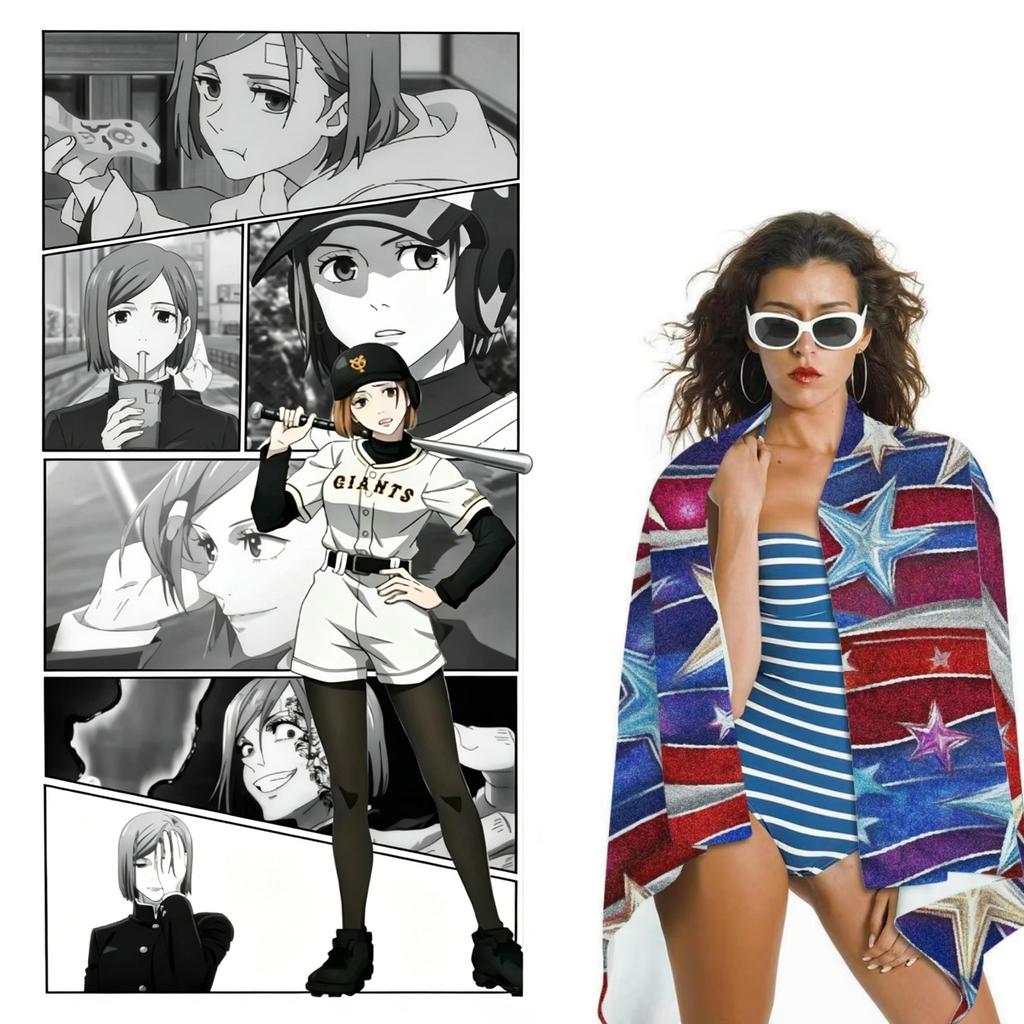 1pc J-Jujutsu Kaisen Gojo Satoru Manga Beach Towel Quick Dry Sand Free Soft Microfiber Bath Towel for Fans Swimming Pool