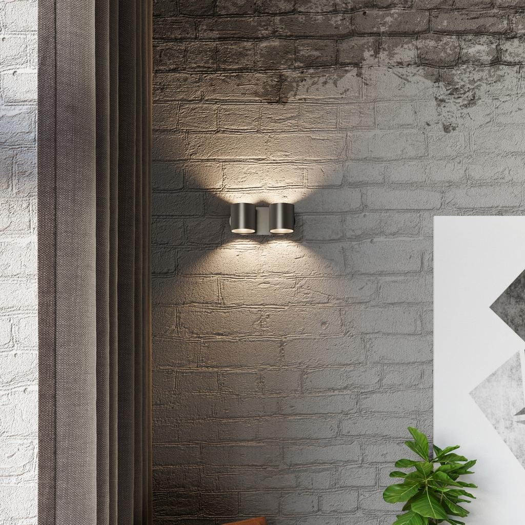 Orbis 2 black wall lamp