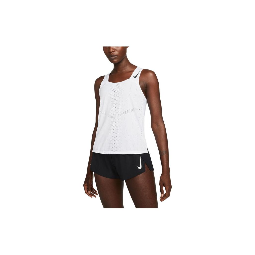 Nike Logo Print Quick-Dry Tank Top Women tops White DM7552-100