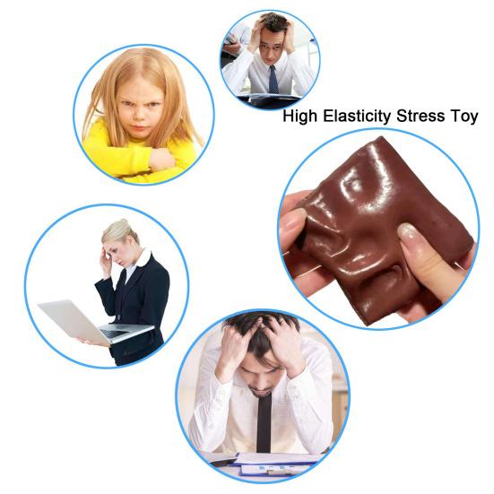 1/2Pcs Chocolate Toast Squeeze Toy Slow Rebound Stress Relief Toast Pinch Sensory