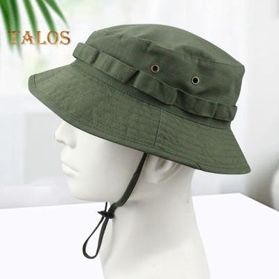 Sommer-Outdoor-Hut mit Camouflage-Print, winddicht, fester Riemen, runde Krempe, UV-Schutz, Sonnenschutz, leicht, Angeln, Camping, Klettern, Unisex-Kappe, Sonnenhut