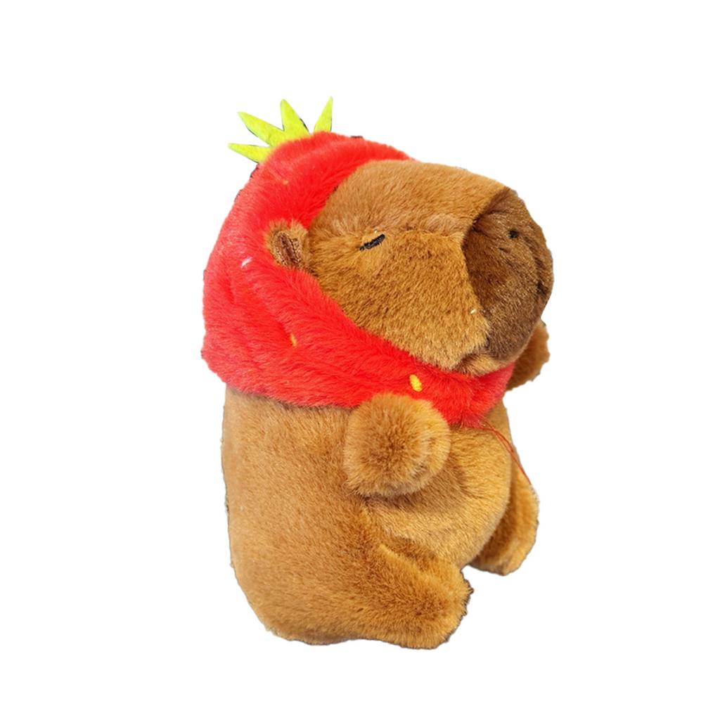 Capybara Plush Keychain Adorable Soft PP Cotton Small Stuffed Animal Pendant for Backpack Bag