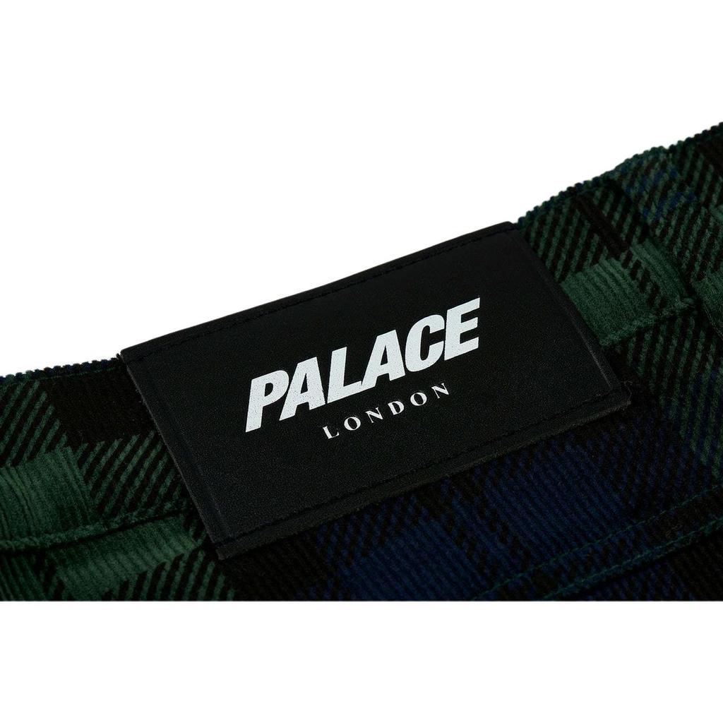 Palace Cord Baggies Tartan Unisex Bottoms Green P25T023