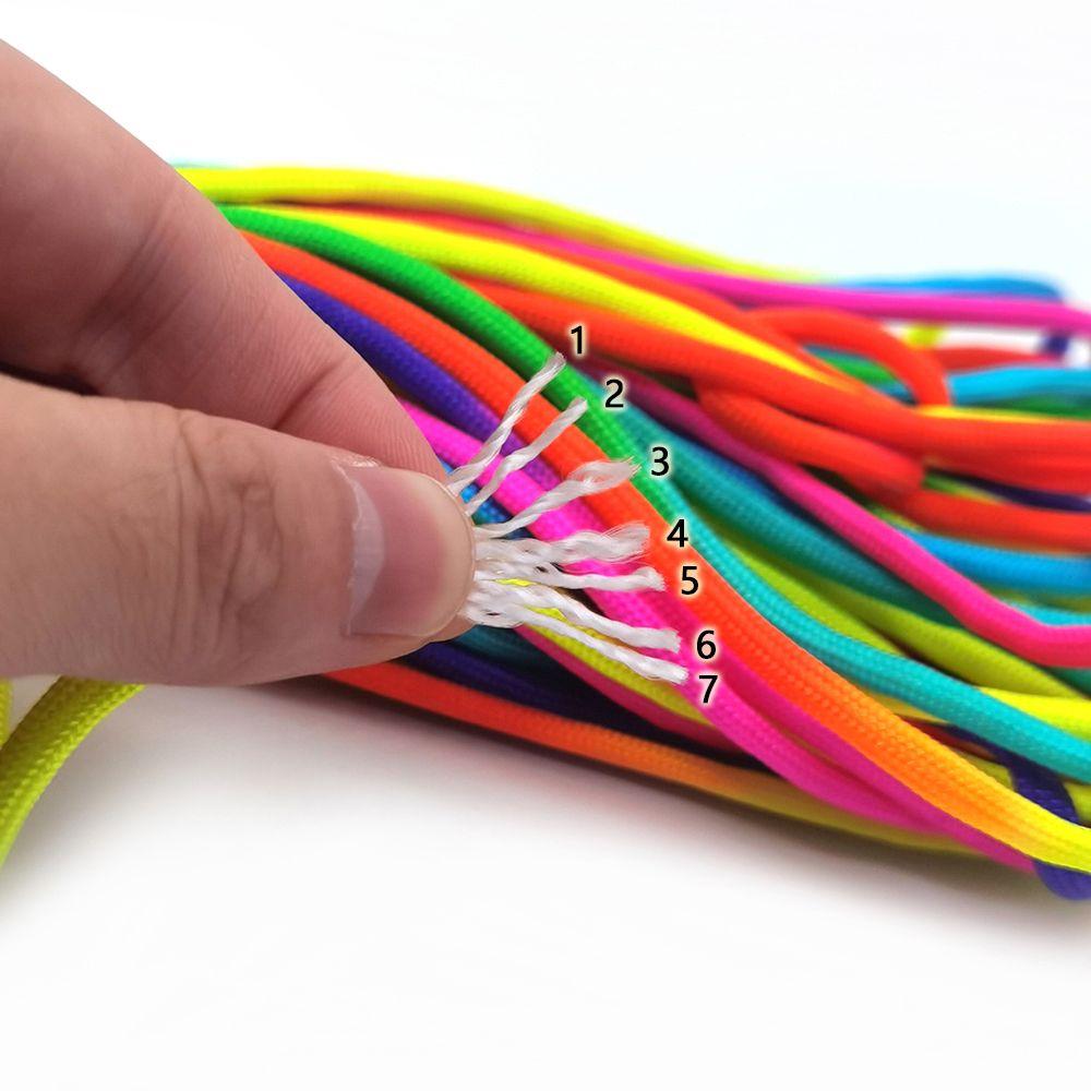 Climbing Rainbow Colors Cord Rope Rainbow Paracord Rope DIY Survival Bracelet Parachute Lanyard