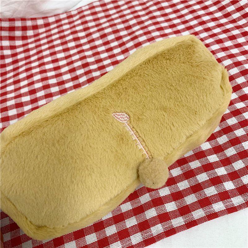 Rilakkuma Japanese Style Plush Pencil Case - Cute Bear Stationery Bag for Students