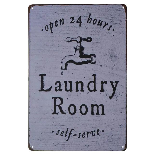 Vintage Metal Tin Signs Plaque Laundry Room Man Cave Home Cafe Bathroom Club Bar Wall Decor Retro Iron Painting Art Posters