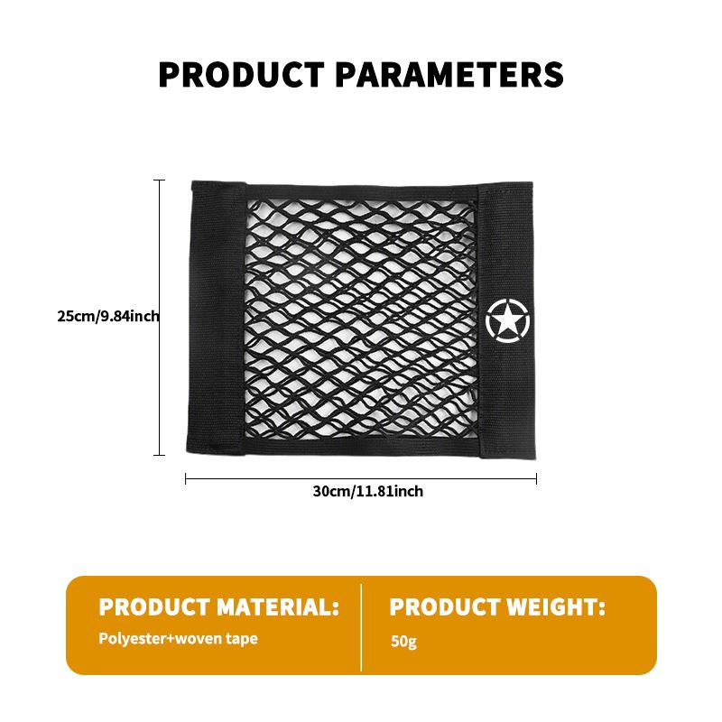 For Jeep Car Trunk Net Pocket Mesh Bag Storage Holder Auto Interior Accessories Grand Cherokee Wrangler JK Gladiator Compass
