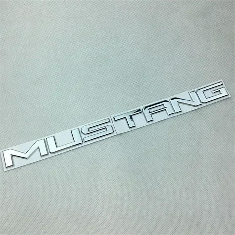 

New 2026 Car Sticker For Ford 24x2.6CM Car Modified Metal Letter Sticker Trunk Decal Decoartion For Mustang Shelby GT350 15-18 A срібний