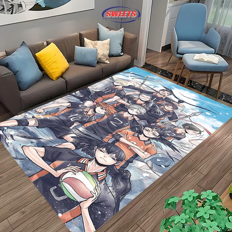 Haikyu Koberec Novinka! Protiskluzová Zvuková Izolace, Koberec do Obývacího Pokoje Ložnice K Posteli a do Kancelářských Prostor, Odolná Pratelná Podložka