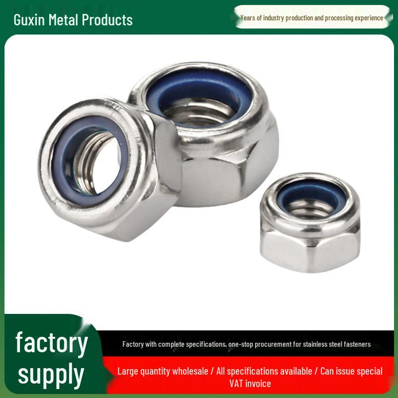 Stainless Steel Self-locking Nylon Lock Nut DIN985, M3-M30, Anti-slip/loosening.
