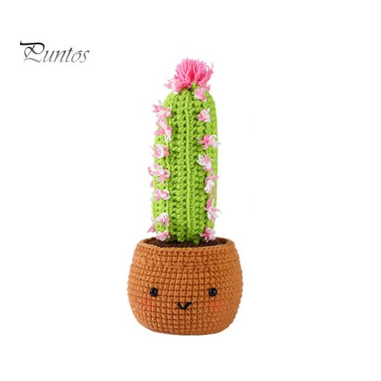 Kit Crochet Débutant Lonsien - Pour Amigurumi Cactus - Avec Laine, Crochets Et Tutoriel Vidéo