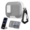 Secure Lock Texture Earphone Case With Phone Stand For Apple AirPods 4 Pro 3 2 Shockproof Bluetooth Headset Cover With Hook