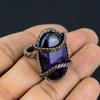 Russian Chaorite Gemstone Copper Wire Wrapped Handmade Jewelry Ring For Her
