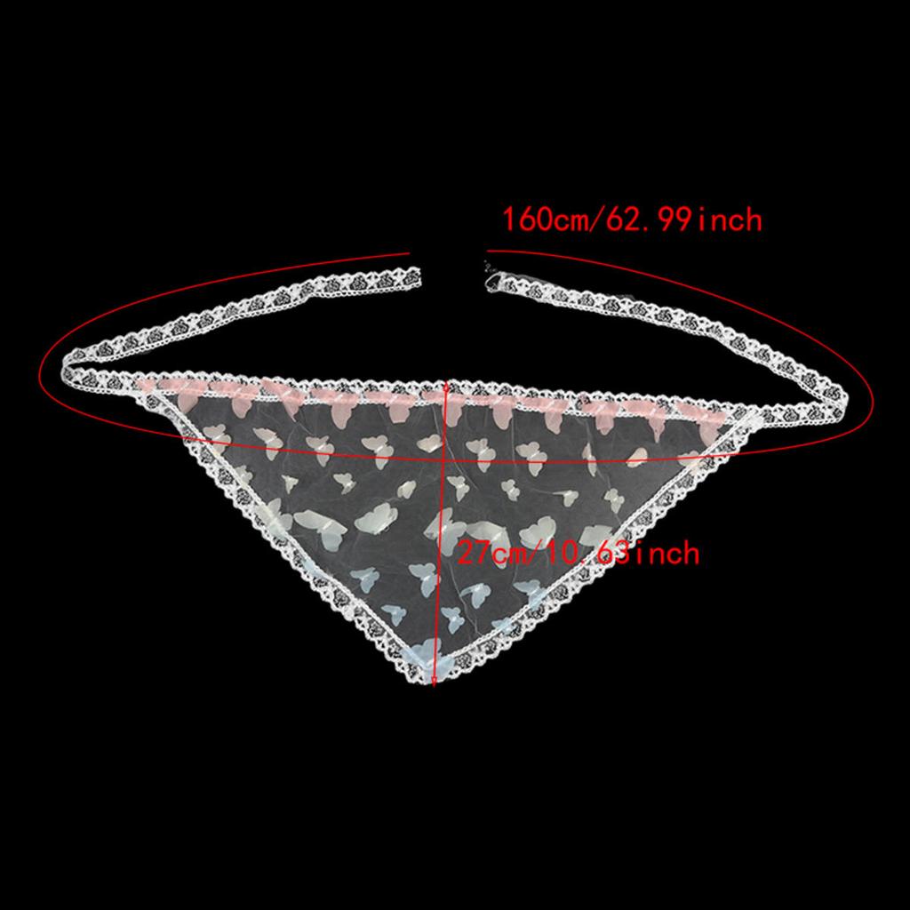 Double-use Triangle Headscarf Lace Trim Hair Scarf Early Spring Butt Curtain Small Apron A-Line Half Skirt Fashion Ins Style Stacked Short Skirts