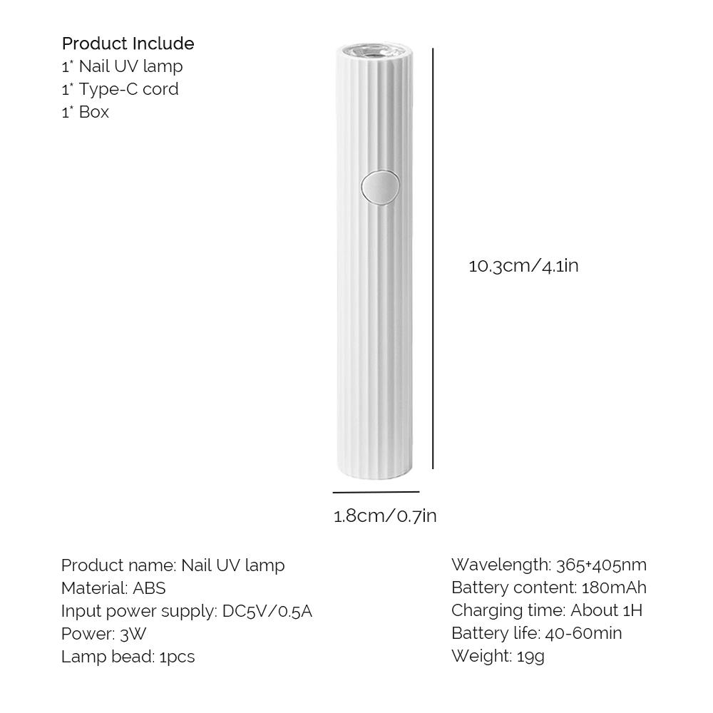 Tragbare Nagellampe, Gel-Nagellack-Trocknungslampen, UV-härtender Nageltrockner für professionelle Nagelkunst