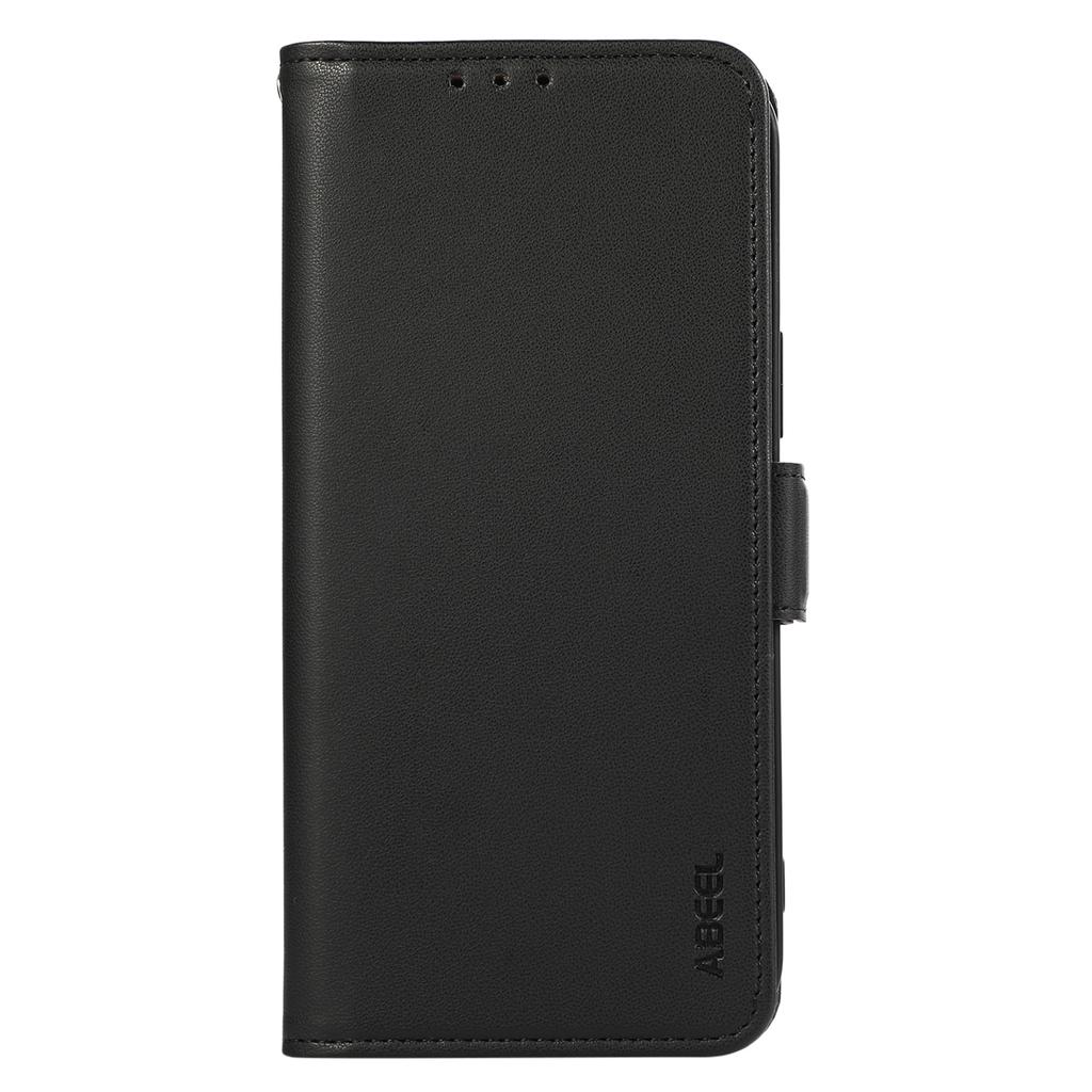 ABEEL For iPhone 16 Pro Leather Case RFID Blocking Phone Cover with Dual Magnetic Clasps