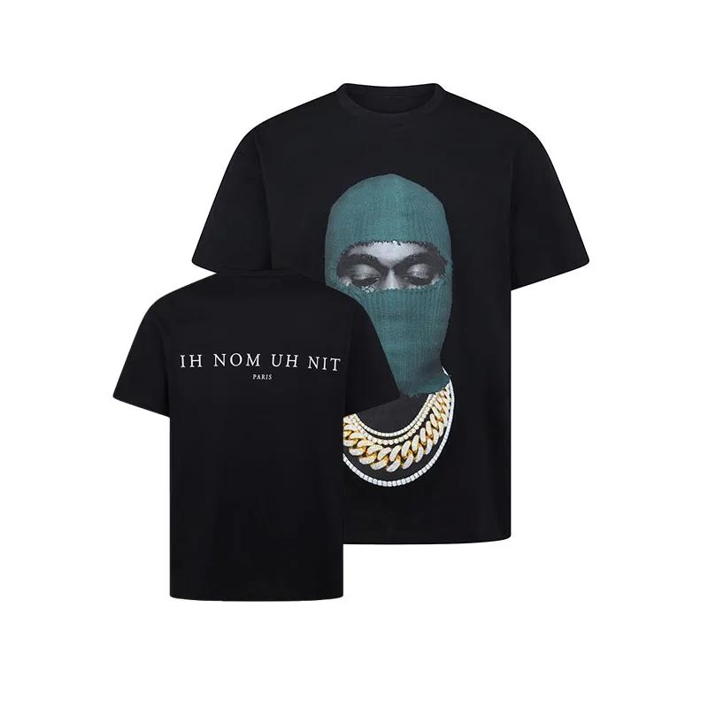 Zomer platte print kleding ronde hals casual katoenen kleding korte mouwen straat losse trend tops unisex mode