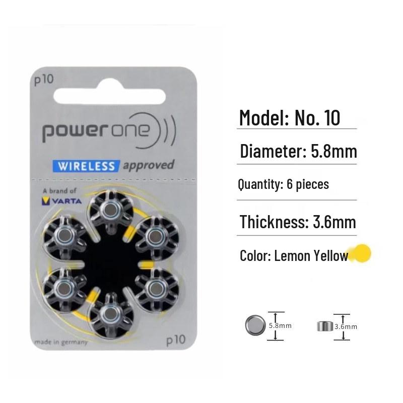 Hearing Aid Zinc-Air Battery P10/P312/P13/P675 1.45V Button Cell