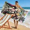 Name Custom Demon Slayer Print Beach Towel, Large Soft Quick Dry Towel for Beach Camping Swimming